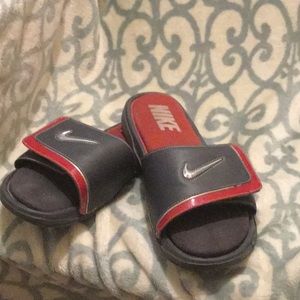 Nike Red/Grey Slides